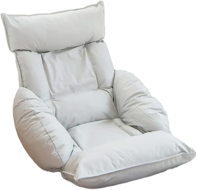 Indoor Chaise Floor Chair Sleeper Chair Floor Bed Meditation Chair with Back AdjustableVideo Gaming Chair for Kids &amp AdultsPortable Couch Recliner for Small Room ( Color : Off-white  Size : Upg