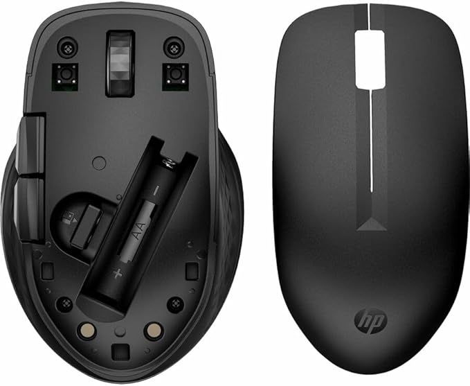 HP 435 Multi-Device Wireless Mouse (3B4Q5UT) - Wireless - 32.81 ft - Bluetooth/Radio Frequency - 2.40 GHz - USB Type A - 4000 dpi - Scroll Wheel - 5 Button(s) - 4 Programmable Button(s) - Symmetrical