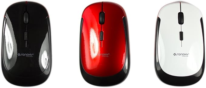 SANOXY 3X Pack Slim Mini USB 2.4G Wireless Optical Mouse with DPI Switch Computer Mice