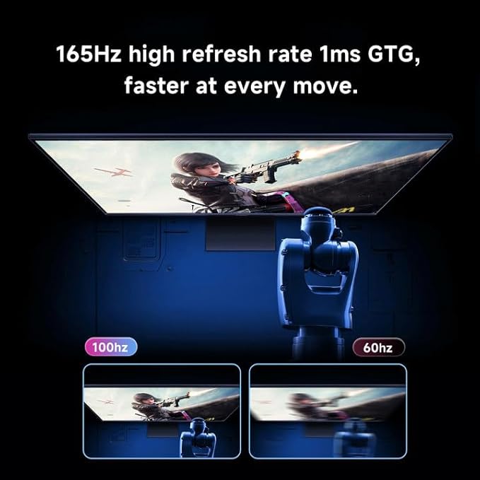 Xiaomi Gaming Monitor 27in 165Hz 1ms GTG 1920*1080 Fast IPS HDR10 FreeSync Premium Professional Calibration 99% sRGB 178° Wide Angle Tilt Adjustment TUV Low Blue Light Computer Screen Desktop Monitor