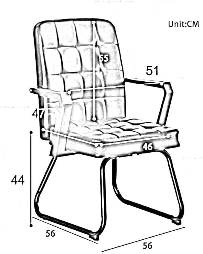 REMYS Office Chair Desk Chair Computer Chair Leather Desk Gaming Chair Bow Foot High-Back Office Chair One-Piece Armrest Ergonomic Computer Chair for Meeting Room Study Bearing Capacity: 330 pounds