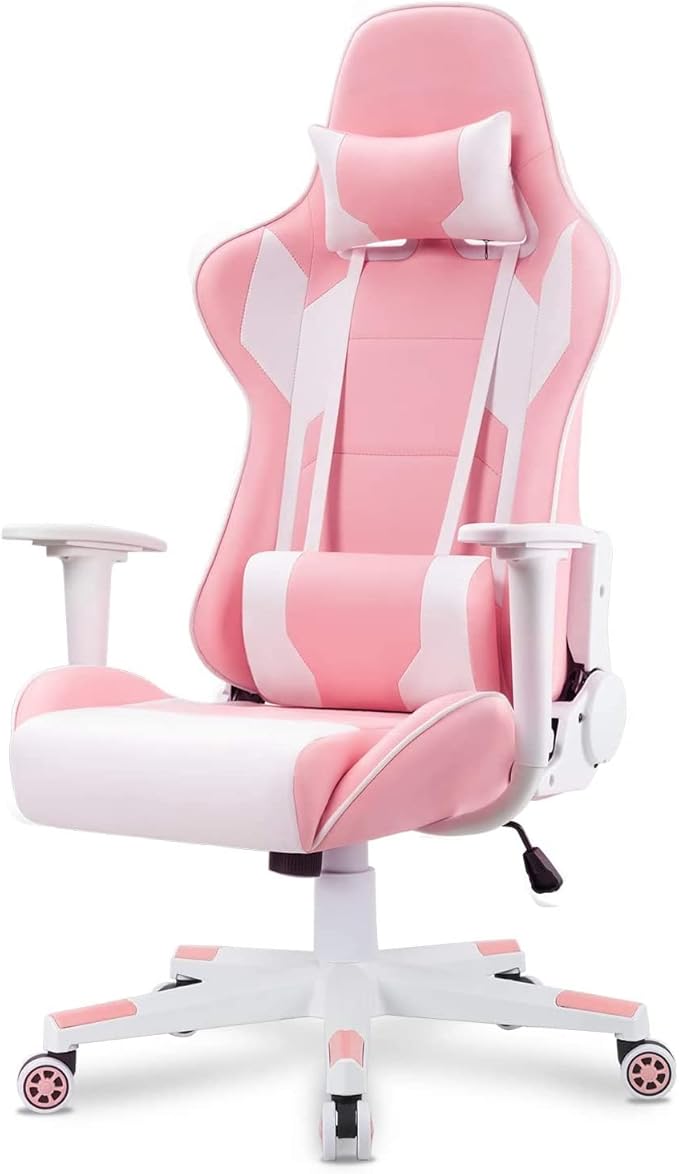 WANYE Gaming Chair Adult Gaming Chair Cheap Gaming Chair Ergonomic Gaming Chair Reclining Office Chair Pink
