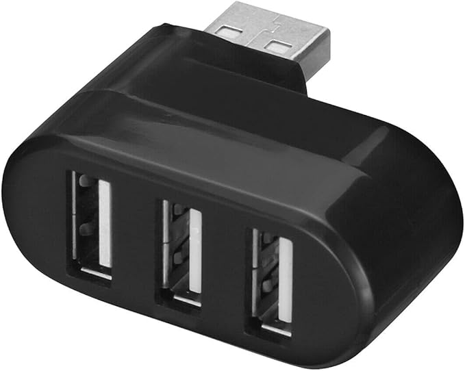 Mini 3 Port USB 2.0 Rotate Splitter Adapter Hub for PC Laptop Notebook Expansion (3 Port USB 2.0)