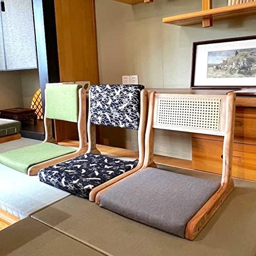 BTZHY Floor Chair Japanese Floor Chair Portable Folding Meditation Floor Chair Legless Lazy Chair Made of Solid Wood with Tatami Floor Chair with Backrest for Meditation