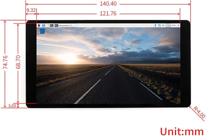 Waveshare 5.5inch Capacitive Touch Screen AMOLED 1920x1080 Display with Toughened Glass Cover 6H Hardness HDMI Interface Supports Multi Systems Supports Raspberry Pi Jetson Nano