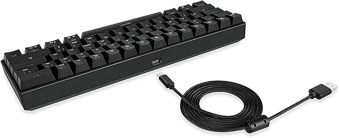 Mechanical Gaming KeyboardWired 60% Mechanical Gaming Keyboard RGB Backlit Ultra-Compact Blue Switchfor Mac Windows Laptop