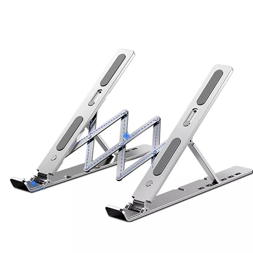 Portable Laptop Cooling Stand 11 to 17.3 Inch Laptop Aluminum Alloy Stand Height Adjustable Riser Office Computer Radiator