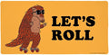 Let's Roll Armadillo Roller Skates Funny Humor Large Gaming Mouse Pad Desk Mat with Stitched Edges Non-Slip Base