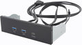 5.25 Inch Front Panel USB Hub Internal USB Hub with 5Gbps USB A and 20Gbps Type C Header 19 Pin Optical Drive Extension Panel for PC Case Desktop Expansion
