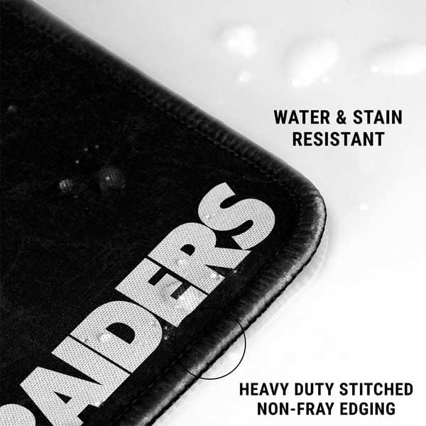 Skinit Large Gaming Mouse Pad - Officially Licensed Las Vegas Raiders Distressed Design with Stitched Edges Waterproof Non-Slip Rubber Base Desk Mat for Keyboard &amp Mouse 31.5 x 11.8 inches