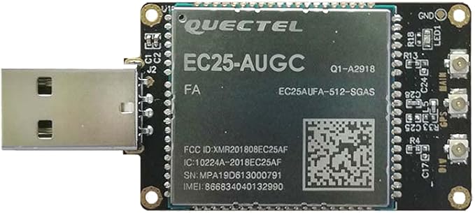 EXVIST 4G LTE USD Dongle W/EC25-AUGC LCC Modem W/SIM Card Slot TTL LTE FDD B1/B2/B3/B4/B5/B7/B8/B28