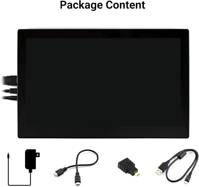 waveshare 13.3inch Capacitive Touch Screen LCD V2 with Case Compatible with Raspberry Pi 4B/3B+/3A+/2B/B+/A+/Zero/Zero W/WH/Zero 2W CM3+/4 1920×1080 Resolution HDMI IPS Supports Jetson Nano/Windows