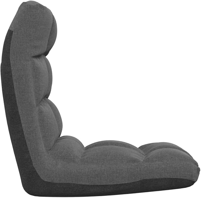 Folding Floor Chair Folding Gaming Sofa Chair Floor Sofa Lazy Sofa Lounge for Playing Reading Meditating Room Recliner Dark Gray Fabric -40