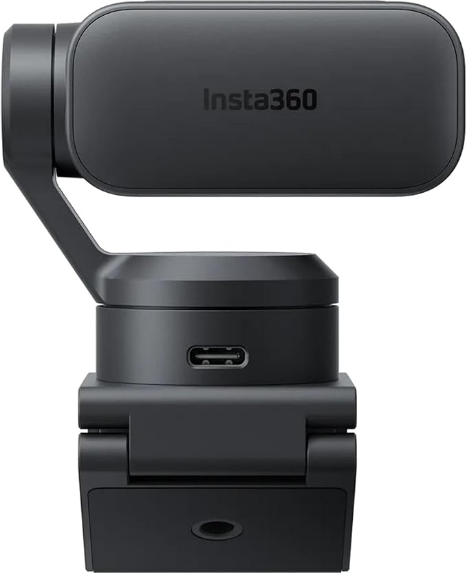 Insta360 Link 2 - PTZ 4K Webcam for PC/Mac 1/2 Sensor AI Tracking HDR AI Noise-Canceling Mic Gesture Control for Streaming Video Calls Gaming &amp More Bundle with Flexible Tripod &amp Lens