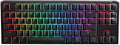 Ducky One 3 Black 80% Mechanical Keyboard: Quack Mechanics Dampening Hot-Swappable Cherry Silent Red Switches High-Density PBT Doubleshot Keycaps RGB US Black
