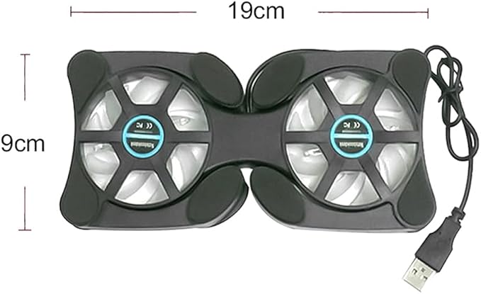 JSEIAJB 14inch Foldable Portable Low Noise 2 Fan Laptop Notebook Radiator Heatsink Cooling Pad DIY Computer Accessories