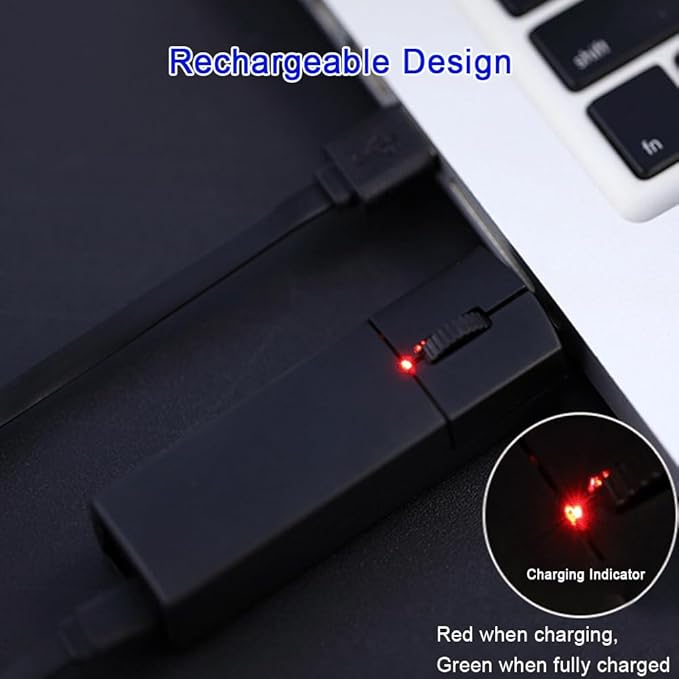 Wireless Mini Rechargeable Travel Mouse 2.4G Ultra Slim Portable Mouse with Receiver Storage for Laptop/PC/Mac - Black