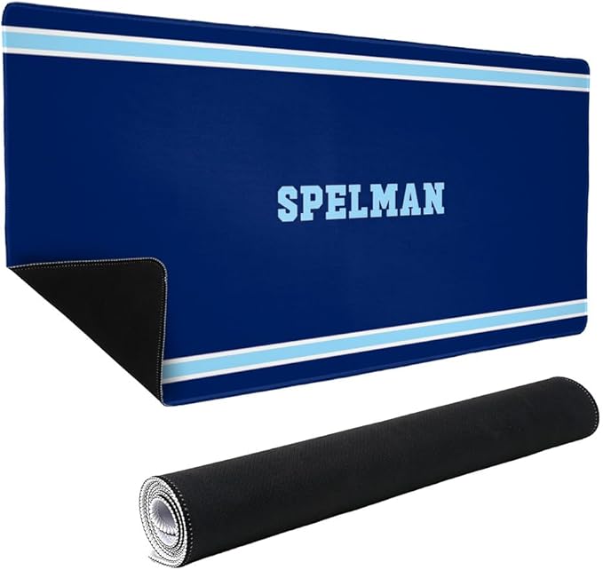 Spelman College Jaguars Primary Logo Stripes Large Gaming Mouse Pad Desk Mat with Stitched Edges Non-Slip Base for Gamer Home and Office 31.5 x 15.7