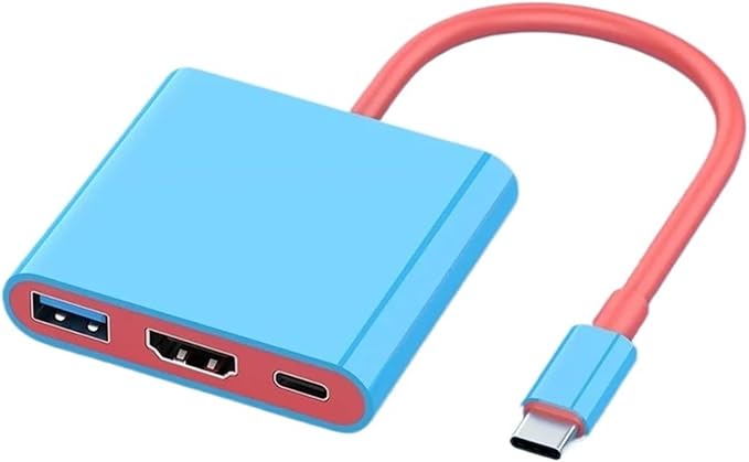 Switch USB C Dock 4K HDMI 100W PD 3-in-1 Hub for Gaming/Travel/MacBook Pro Adapter(Black)