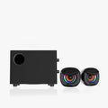 Computer Speakers Gaming Stereo System with RGB Subwoofer Wired USB Powered 3.5mm Auxiliary Speakers for PCs Laptops