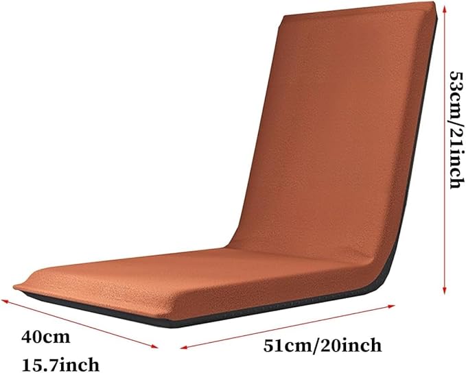 ELEFOCUS Floor Chair Adjustable Meditation Chair Padded Floor Chair with 5 Adjustable Positions Folding Floor Gaming Chair(/Green B)