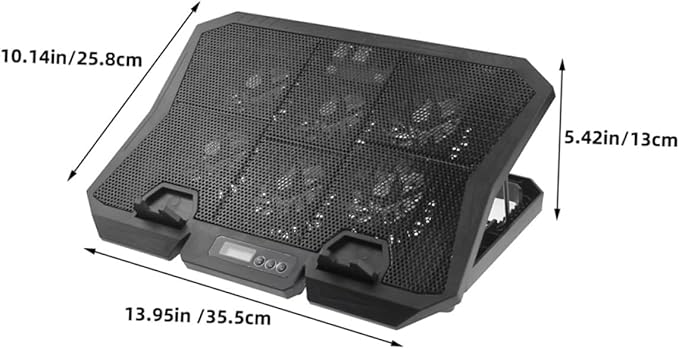 NUOBESTY Laptop Cooling Pad USB Port Laptop Stand Cooling Fan Ergonomic Design for Desk and Bed Use