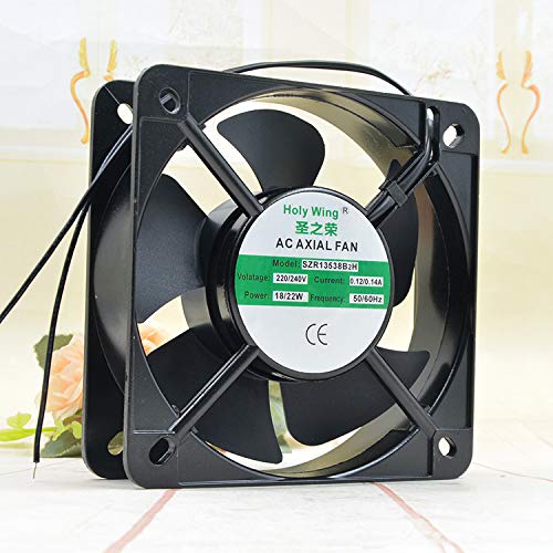 High-Performance 13cm Metal Cooling Fan SZR13538B2H - 220V 0.12A Ideal for Laptops and Electronics