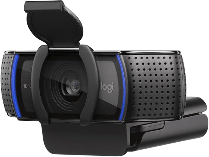Logitech Webcam HD Pro C920S 1080p USB 960-001252 (1080p USB Include Cover to Lens)