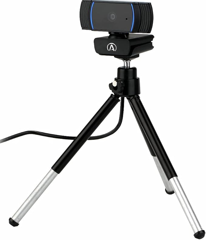 Andrea Communications W-300AF Full 1080P Webcam with Auto Focus and Desktop Tripod Included. Black