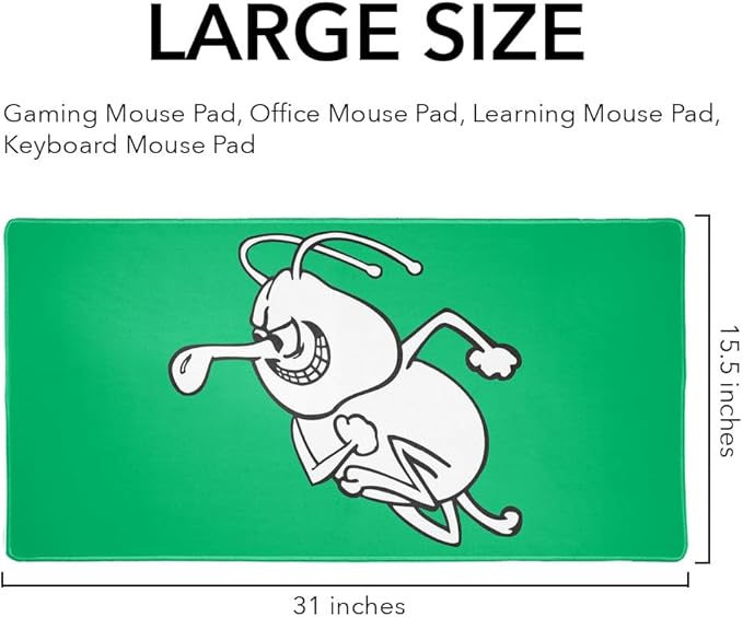 University of Arkansas at Monticello Bull Weevil Primary Logo Large Gaming Mouse Pad Desk Mat with Stitched Edges Non-Slip Base for Gamer Home and Office 31.5 x 15.7