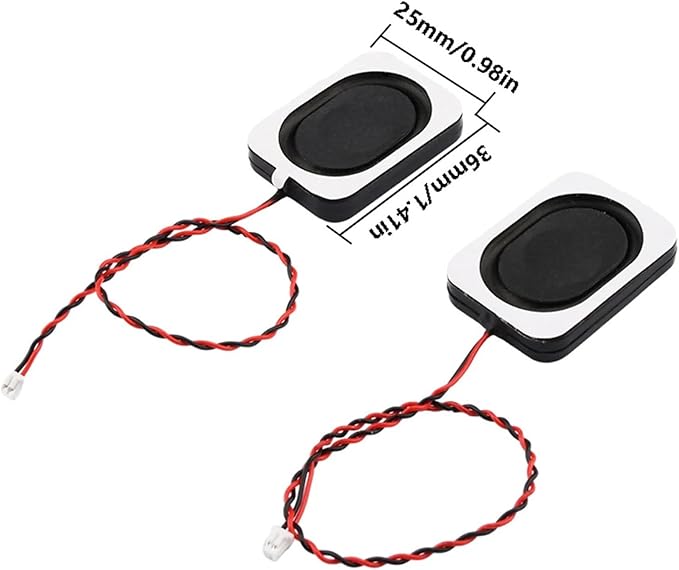 1PCS 4 Ohm 3w 8 Ohm 2W Speaker Square Small Cavity Notebook Computer 3525/2535 Box Speaker DIY (Color : 4 Ohm)