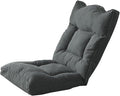 ELEFOCUS Adjustable Floor Sofa Chair 5 Position Multi-Angle Padded Floor Chair Cushioned Back Support Versatile Video Game Chairs(Grey)