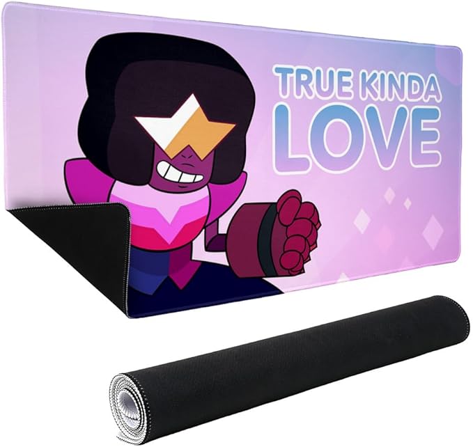 Steven Universe Garnet True Kind of Love Large Gaming Mouse Pad Desk Mat with Stitched Edges Non-Slip Base for Gamer Home and Office 31.5 x 15.7