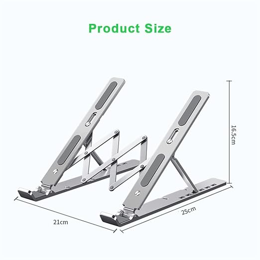 Portable Laptop Cooling Stand 11 to 17.3 Inch Laptop Aluminum Alloy Stand Height Adjustable Riser Office Computer Radiator