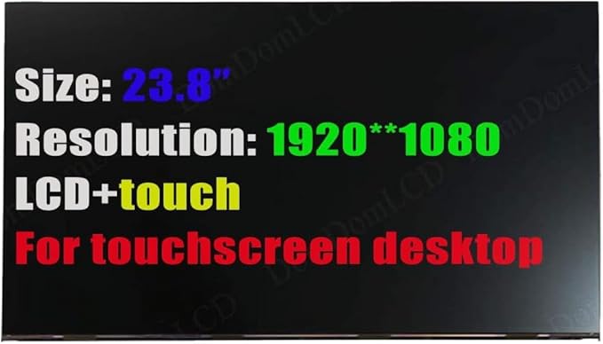 for HP TPC-Q068-24 TPC-Q069-24 All-in-One PC Compatible in-Cell Touch LCD Screen Display Replacement 23.8 FHD 1080P IPS (Touch Version Desktop)