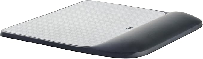 3M Precise Mouse Pad with Gel Wrist Rest Soothing 3M Gel Technology and Satin Smooth Cover for All Day Comfort Optical Mouse Performance and Battery Saving Design (MW85B) Extended Black