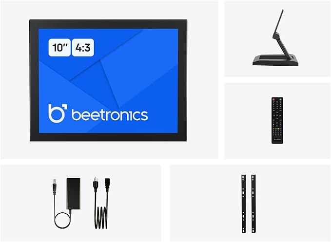 Beetronics 10 Inch Full HD IPS Monitor - Professional Industrial-Grade Display | HDMI VGA BNC RCA Inputs | Durable Metal Housing Matte Screen 4:3 Aspect Ratio Wide Viewing Angle - 10VG7M