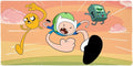 Adventure Time Finn and Jake Attack Friends Large Gaming Mouse Pad Desk Mat with Stitched Edges Non-Slip Base for Gamer Home and Office 31.5 x 15.7