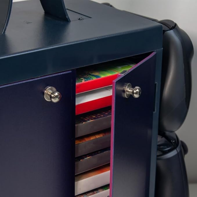 Numskull Official Gaming Accessory Locker &amp Storage Stand – Holds 10 Games/DVDs 4 Controllers Headset and Accessories – Durable &amp Compact Organizer – Official Merchandise