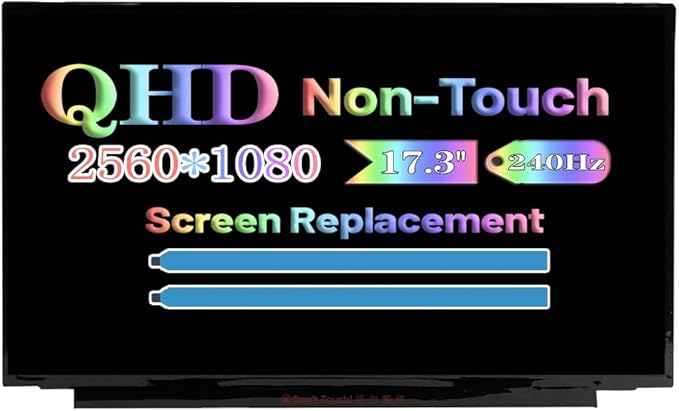 NE173QHM-NZ1 V8.1 V8.0 NE173QHM-NZ2 NE173QHM-NZ3 Screen Replacement for MSI Stealth 1713017 for ASUS ROG Strix G17 G713PU G713PI G713PV G713PV-WS94 17.3 QHD 2560 * 1440 240HZ LCD Display Panel