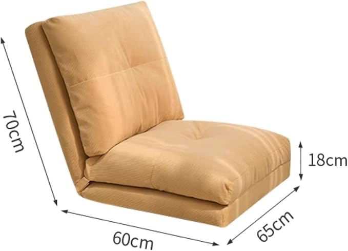 ELEFOCUS Designs Adjustable 5-Position Floor Chair Folding Lazy Sofa Padded Floor Chair Twin Floor Sofa Bed Couch(A)