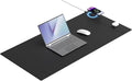 Magnetic Mouse Pad with Wireless Charging 35.4'' x 16.9'' Extra Large Desk Pad Waterproof and Scratch-Resistant Mousepad Charcoal Black Computer Mouse Mat for MacBook PC Laptop