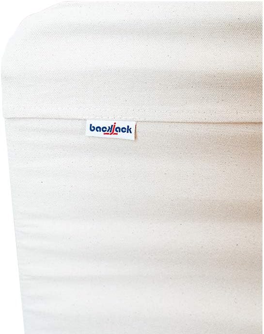 Original BackJack-Made in The USA- Folding Natural Cotton Fabric Lightweight Floor Seating Chair for Gaming Families Parents Daycare Back Support Reading Yoga Meditation Dorm