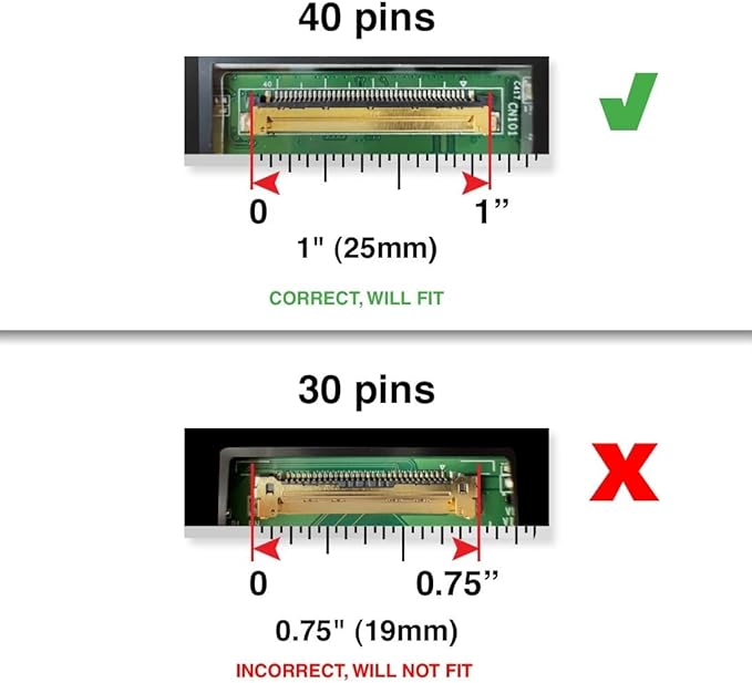40 pins Screen Replacement for Dell Latitude E5440 E5470 3440 E6440 E7440 E7450 E7470 P44G P37G (Older Models - Before 2020) 14.0 HD 1366 * 768 LCD LED Display Panel (Not for 30Pins)
