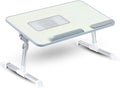 Adjustable Angle Laptop Table with Built-in USB Cooling Fan Foldable Legs for Home Office Working Gaming &amp Writing(Grey) Gray
