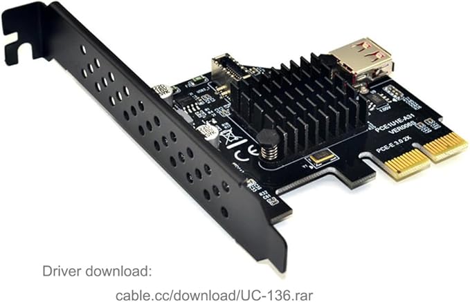 NFHK USB 3.1 Front Panel Socket USB 2.0 to PCI-E Express Card Adapter for Motherboard
