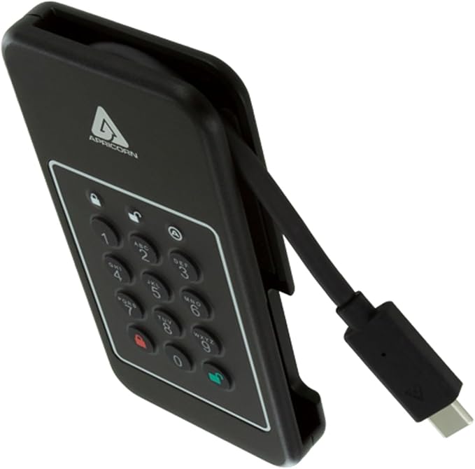 Apricorn 2TB Aegis NVX – Ultra High Speed NVMe 10Gbps USB Type C Hardware-Encrypted Drive (ANVX-2TB)