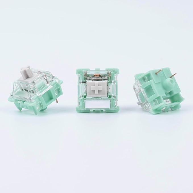 Gateron Jade 3.0 White Switches for Mechanical Gaming Keyboard3-Pin 38gf Linear/Pre Lubed Double-Stage Spring Switch（White90pcs）