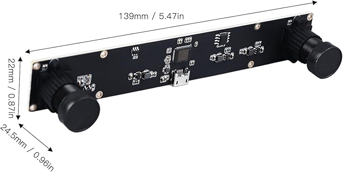 4MP Dual Lens USB Camera Board 1080P 72° Viewing Angle with Distortion - High Resolution Depth Detection 3D VR Distance Measurement Industrial Applications