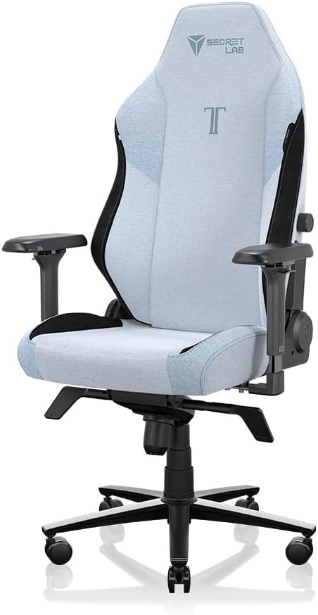 Secretlab Titan Evo Frost Blue Gaming Chair - Reclining Ergonomic &amp Heavy Duty Computer Chair with 4D Armrests Magnetic Head Pillow &amp Lumbar Support - Big and Tall Up to 395 lbs - Blue - Fab